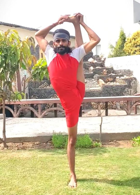 Trivikramasana (Standing Splits Pose) – Strength & Flexibility. Trivikramasana (Standing Splits Pose) – Strength & Flexibility.